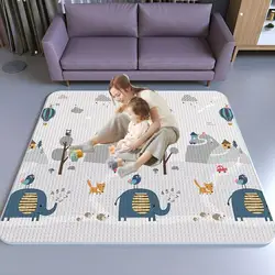 XPE – tapis de jeu pliable dessin animé pour bébé, Puzzle, tapis d'escalade, tapis de jeu pour enfants, 200x180cm x 0.5cm 