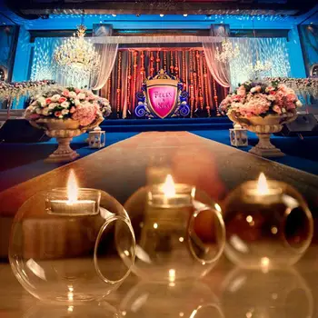

Creative Candlestick Crystal Glass Room Bedroom Decor Night Light Candle Dia 12CM Tealight Holder Wedding Candle Holder