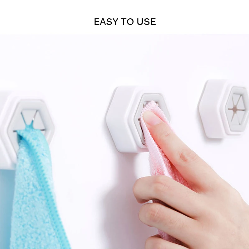 

2pcs Wall Shelf Wash Cloth Clip Holder Clip Dishclout Storage Rack Bath Room Storage Hand Towel Rack Bathroom Kitchen Supplies