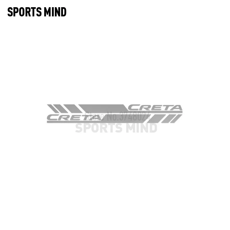1 Pair For Hyundai Creta Ix25 Exterior Accessories Car Door Side Stripe Car Sticker Decal Automobiles Car Styling - Название цвета: matter grey