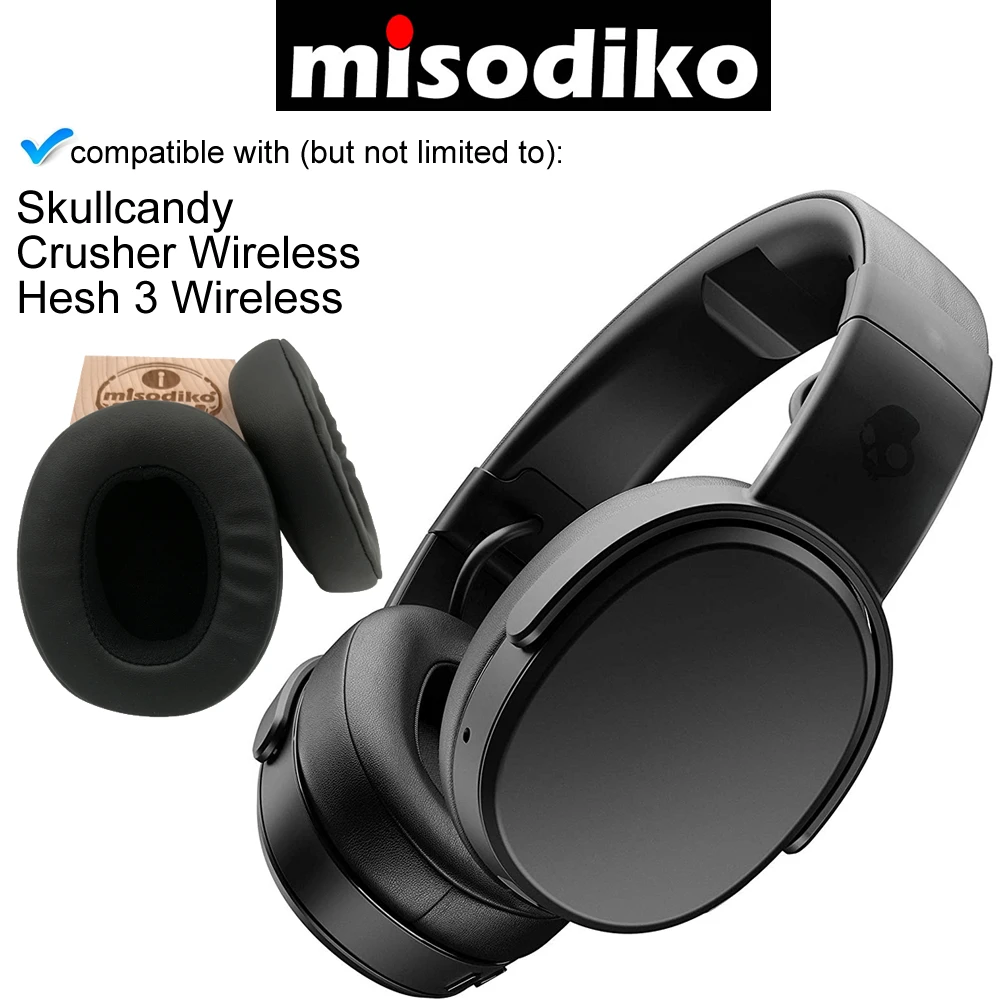 

misodiko Replacement Cushions Ear Pads - for Skullcandy Crusher Wireless, Hesh 3 Wireless Headphones, Repair Earpads Cup Cover