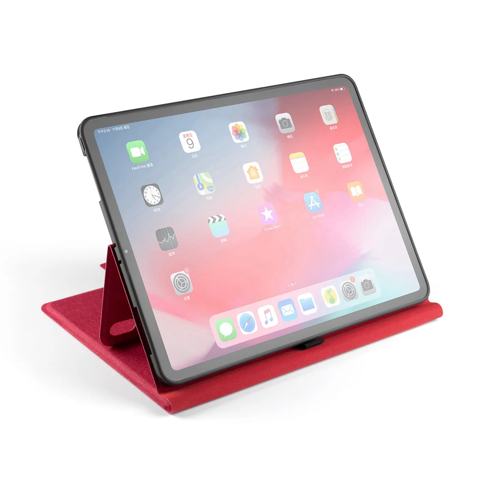 Для iPad Pro 12,9 тонкий смарт 7 цветов подсветка беспроводной Bluetooth русский/Иврит Клавиатура Чехол встроенный карандаш держатель