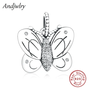 

Fit Original Charm Bracelet 925 Sterling Silver Charms Decorative Butterfly Dangle Pendant Beads for Making DIY Berloque