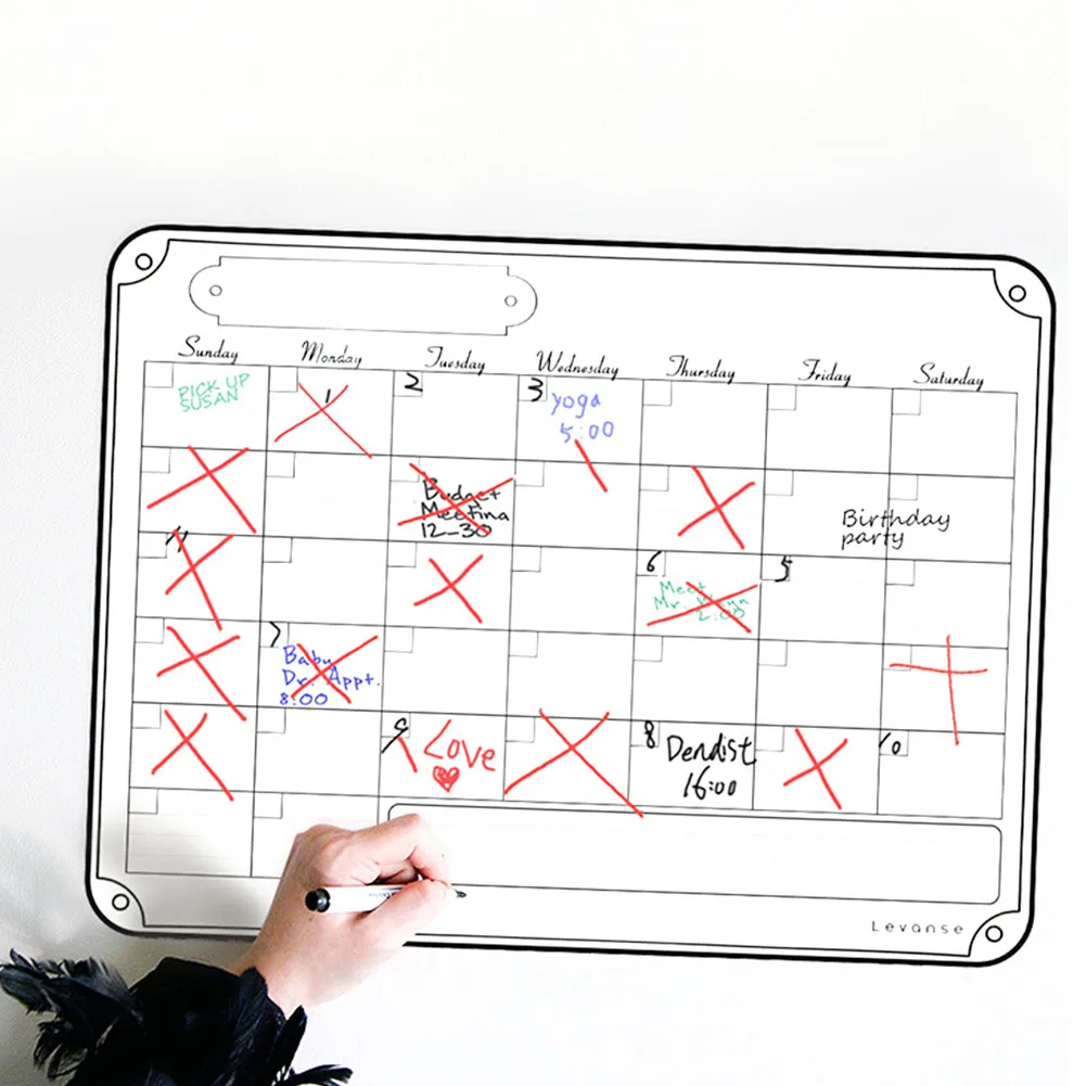 Доска ежемесячный планировщик магнитная доска для сообщений кухня ежедневная гибкая доска для заметок на холодильник магнит Рисование календарь