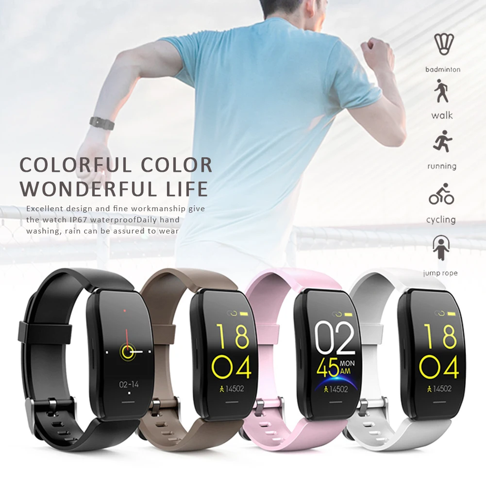 

C114 Fitness Tracker Watch Women IP67 Waterproof Bracelet MenActivity Smart Band Heart Rate Message Push Sports Smartwatch
