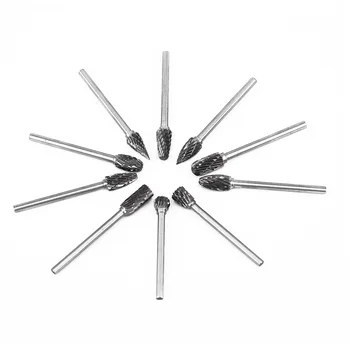 

10pcs/set Tungsten Carbide Burrs Router Bit Mill Cutter Rotary Tools Set