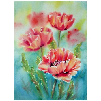 

5D Diy Diamond Painting Poppy Flower Square Round Drill Painting By Numbers Diamond Embroidery Sale Full Display