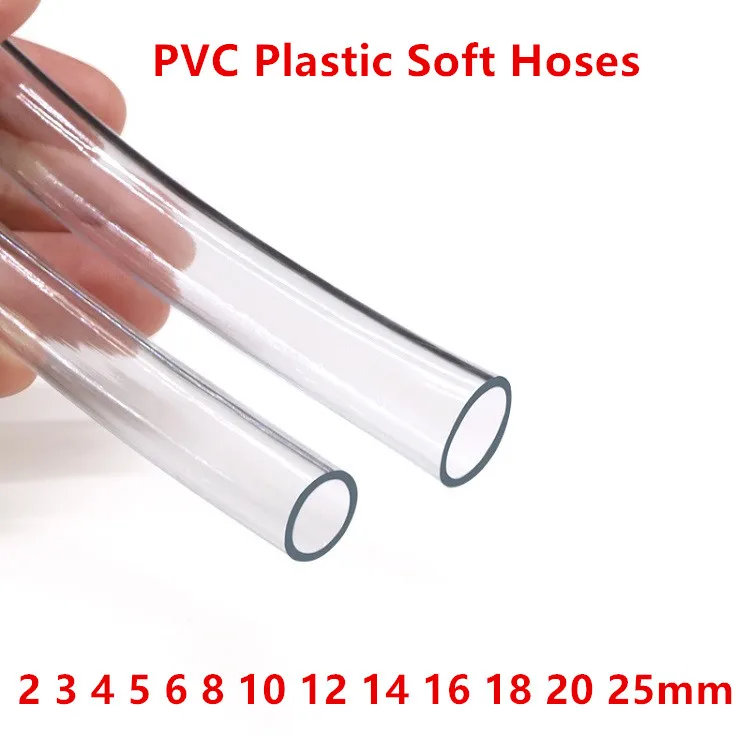 Mangueras suaves de plástico PVC transparente para bomba de agua, tubo Flexible de alta calidad, sin olor, ID 2, 3, 4, 5, 6, 8, 10, 12, 14, 16, 18, 20 y 25mm