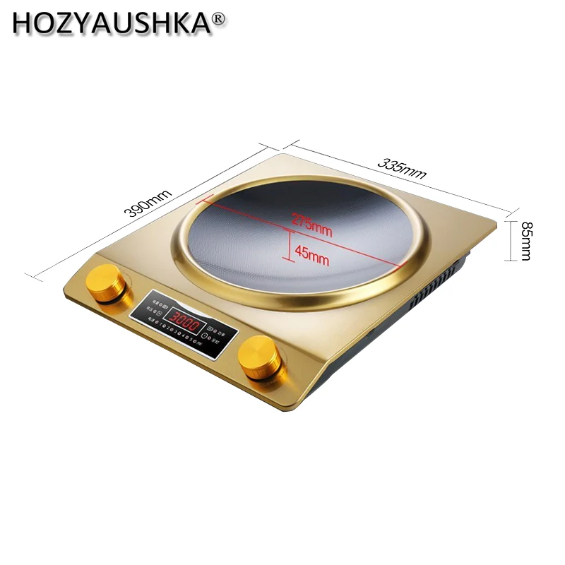 3000W household high-power induction cooker household intelligent high-power battery stove hot pot concave