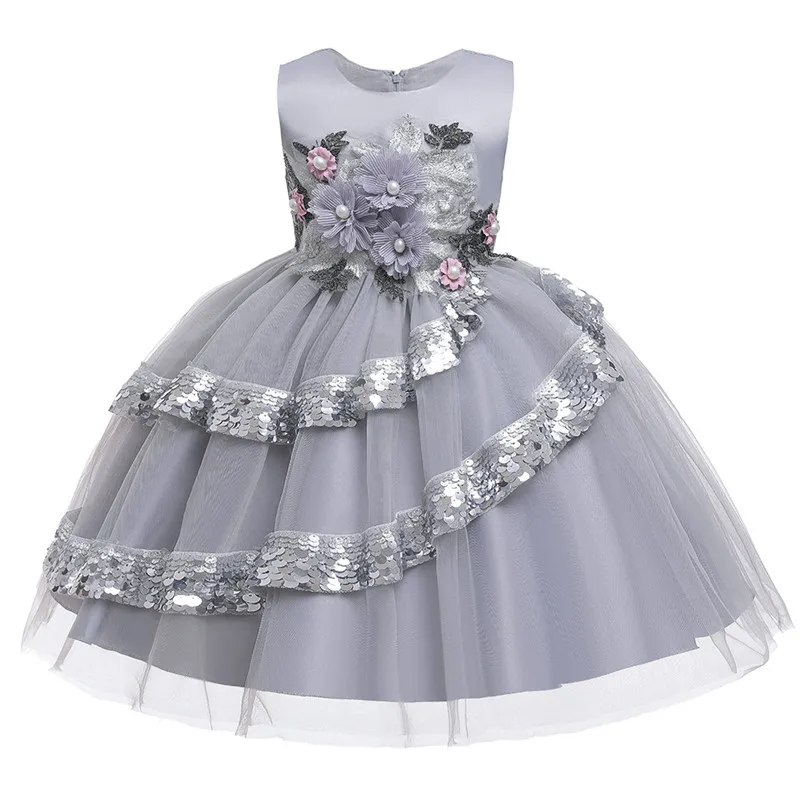 Berngi/летнее модное платье для девочек; цвет белый, синий; элегантные вечерние платья с бисером и большим бантом для детей; Размеры 3-8; платье принцессы для девочек