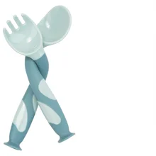 Cuillères et fourchettes pour bébés, adaptées aux nourrissons et aux enfants, cuillères d'entraînement d'alimentation, faciles à tenir et flexibles