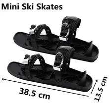 

Mini Ski Skates Snow Feet Attach To Boots with Bindings One Size Fits All for Skier Adjustable Portable Skiing Shoes Snow Board
