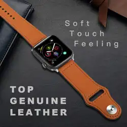 Хохлатый кожаный ремешок для apple watch band ремешок apple watch 4 3 42 мм/38 мм correa iwatch band 44 мм/40 мм pulseira браслет