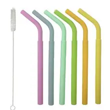 6 шт./лот многоразовая переработка с питьем 1 щетка молочная соломинка 2 чистящий сок или чай съемный набор соломинок для