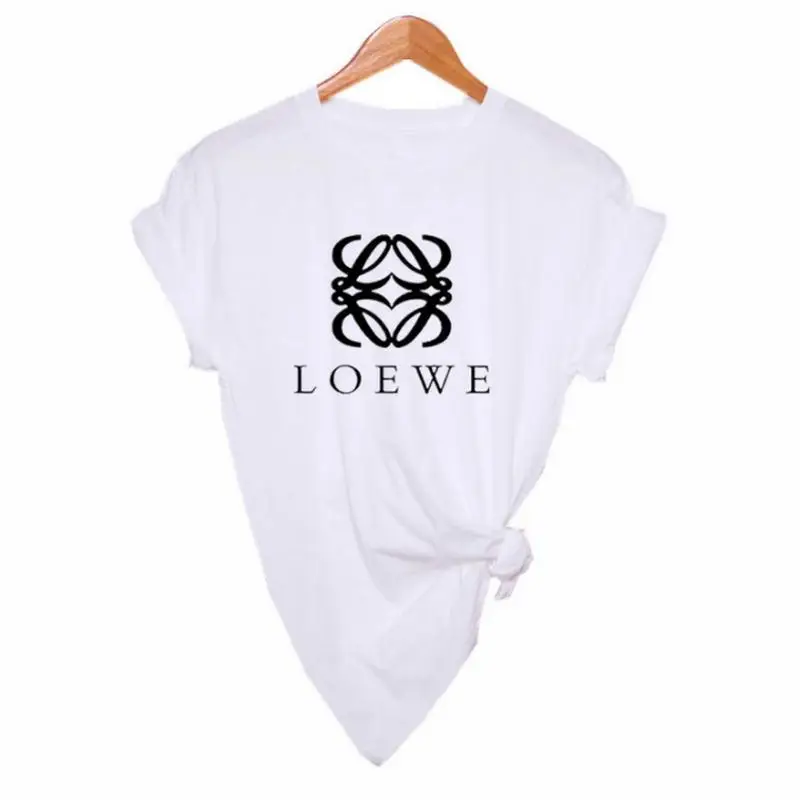 Новинка, Harajuku, LOEWE, брендовые, с принтом, женские футболки, повседневные, летние, короткий рукав, женская футболка, женская одежда