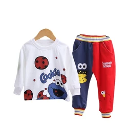 T shirt et pantalon pour enfants, vêtements de dessin animé, survêtement pour bébés garçons et filles, à la mode, 2 pièces/ensembles, nouvelle collection printemps automne 