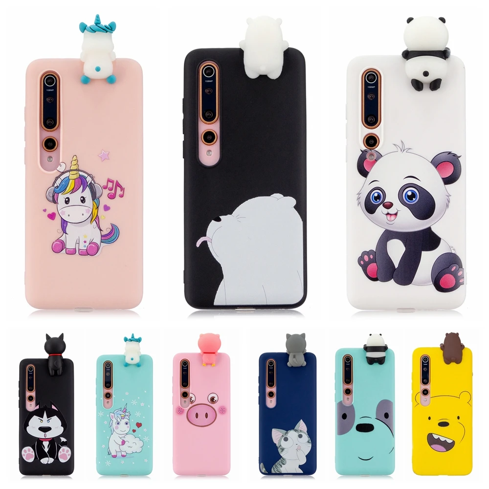 Redmi Note 9S чехол для Xiaomi 8T 8 9 Pro Max 3D Kawaii Единорог панда Медведь чехлы 10 CC9 7a 8a|Бамперы| |