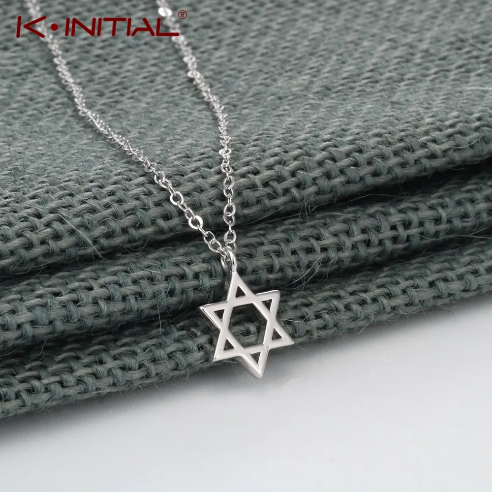 Ожерелье Kinitial Couples David Star модное ожерелье с подвесками в виде гексаграммы для