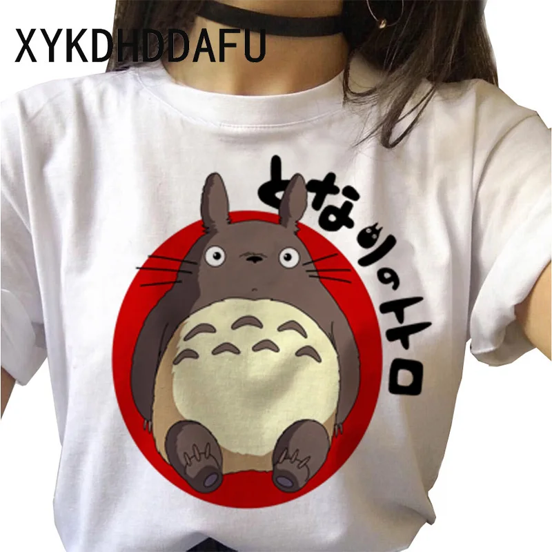 Totoro T Shirt Women Kawaii Studio Ghibli Harajuku Tshirt Summer Clothes Cute Female ulzzang T-shirt Top Tee japanese Print