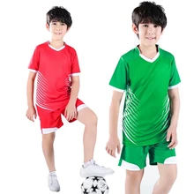Детские футболки для футбола для мальчиков и девочек; комплекты одежды для футбола с короткими рукавами; Детская Футбольная форма; Спортивный костюм; Jerse