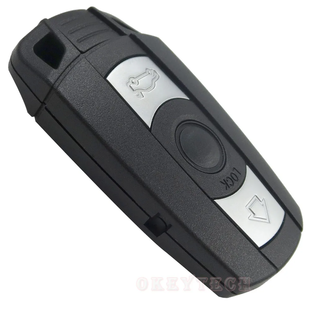 Okeytech 3 Buttons Remote Car Key Shell Fob Case For BMW X5 X6 E60 E70 E71 E87 E90 For BMW 1 3 5 6 Series With 2025 Battery HoldFor BMW E60 E90 E92 E70 E71 E72 E82 E87 E88 E89 X5 X6 For 1 3 5 6 Series ignition wires