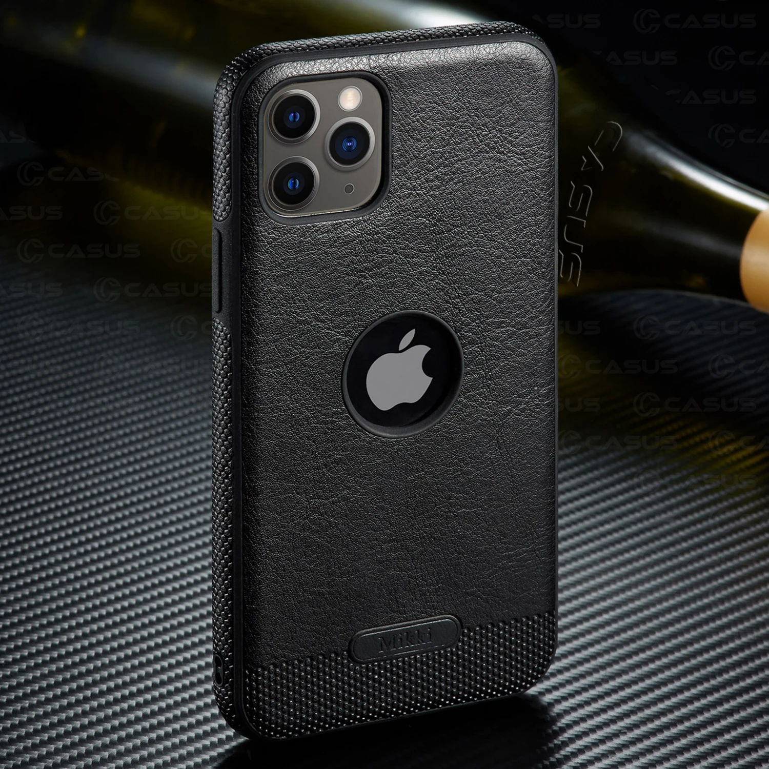 Black Для iPhone 11 11 Pro 11 Pro Max чехол роскошный кожаный задний ультра тонкий чехол для iPhone XS MAX XR Xs X 8 8Plus 7 7Plus чехол - Цвет: Black