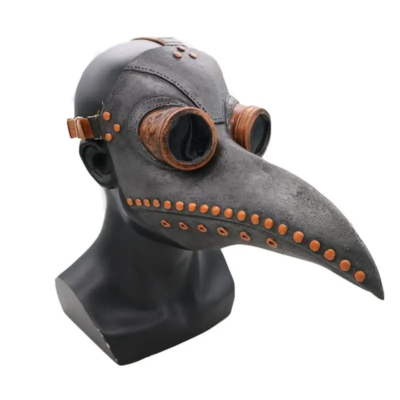 

Beak mask For Men Cosplay Long Bird Beak Cross Plague Doctor Crow Steampunk Latex Mask Halloween Masquerade Costume Props