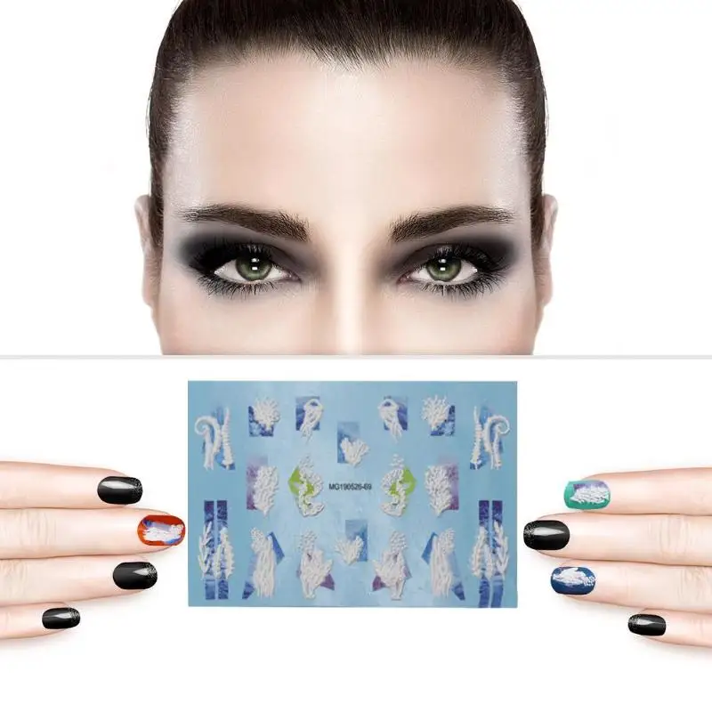 5DAcrylicEngravedNailArtStickerTemplateDecalsDIYNailDecorationDesignForNailArtDecorationsTools