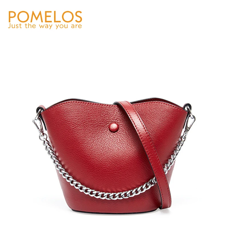 

POMELOS Small Genuine Leather Women Bag Luxury Designer 2020 Fashion New Purse Handbags Shoulder Crossbody Bags For Ladies Girls