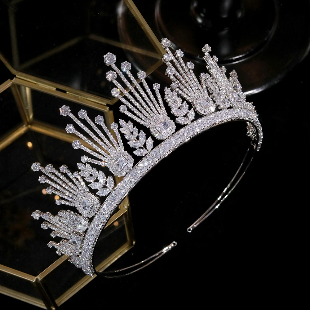 

ASNORA ђкѬаение diadème mariage  diadeem meisje  complementos para el pelo  wedding diadem  crownHigh quality CZ tiara