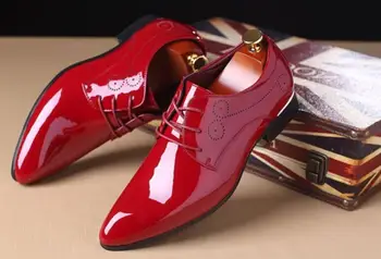 

Men Leather Shoes Man Business Dress Classic Style Flats Brown Black Lace Up Pointed Toe Shoe For Men Oxford Shoes