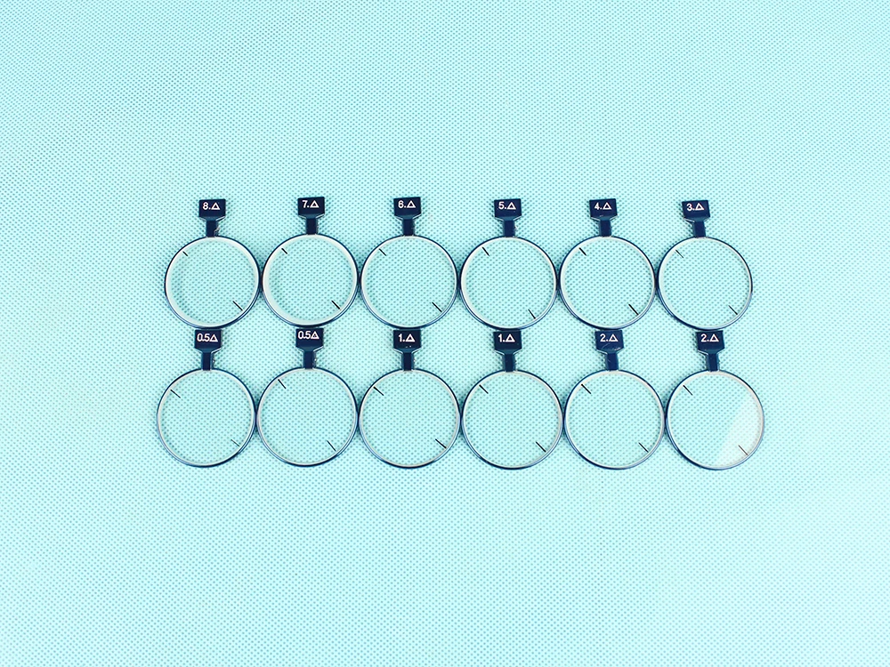 JSC 266 A Grade Trial Lens Set Red Black Metal Rim Leather case Quality Lens Trial Case