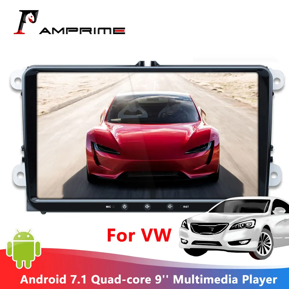 AMPrime Android 7 1 автомобильный мультимедийный плеер 9 ''радио 2 din android Авторадио