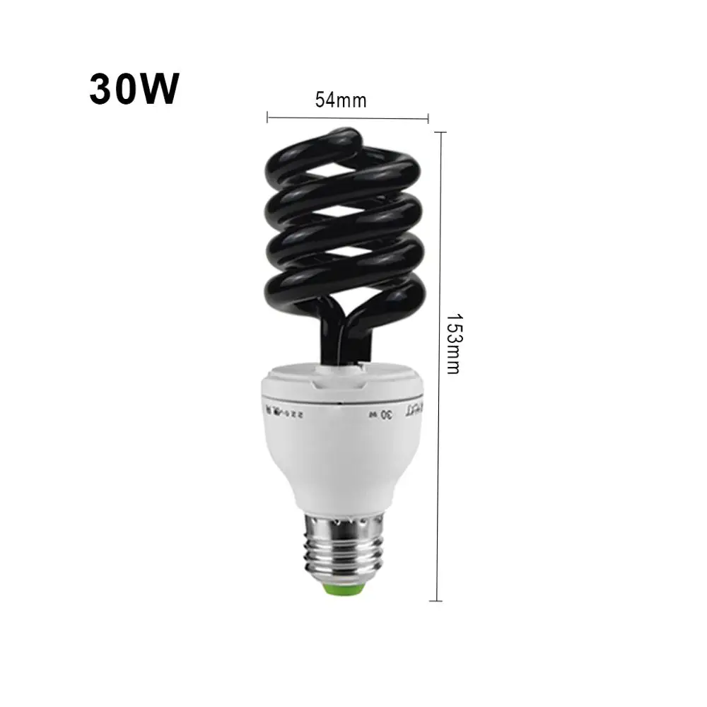 30W Blacklight УФ лампа 40 Вт 35 Вт 30 Вт 20 Вт 15 Вт ультрафиолетовая лампа флуоресцентная детекция UVC лампы черный свет E27 220 В лампа УФ-в luz negra - Мощность в ваттах: 30W