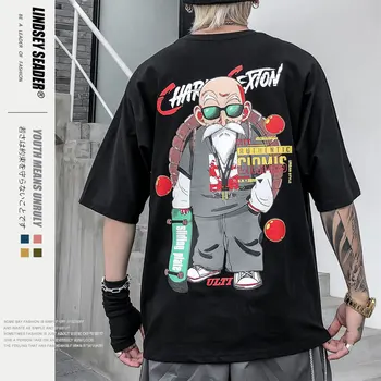 

Men Women Men T-Shirt Harajuku Casual Master Skate Grandpa Print T-Shirt Short Batwing Sleeve Summer Cotton T-Shirt Hip Hop