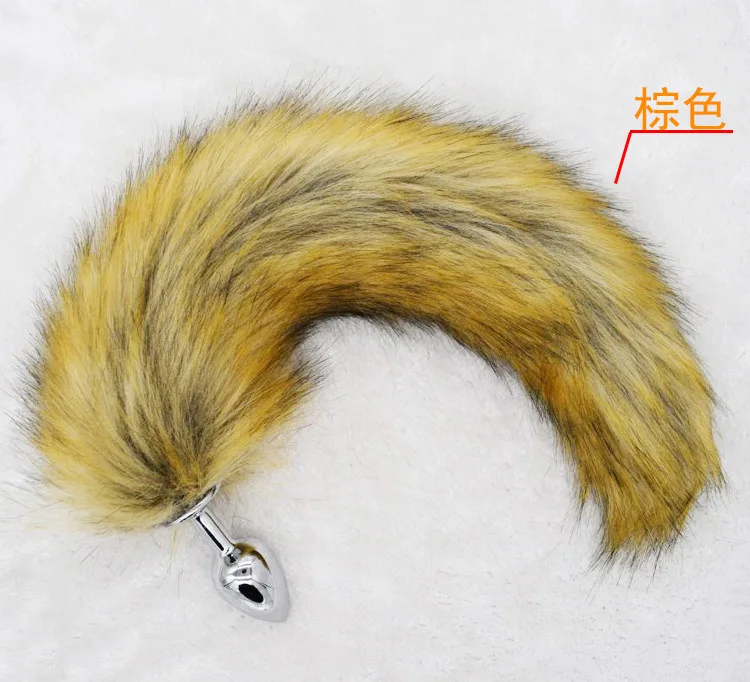 Metal Plug With Gradient Color Tail Gags& Practical Jokes Toy - Цвет: 6
