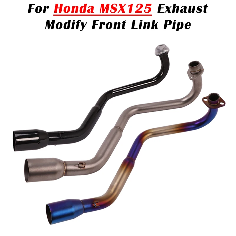 

Slip On For HONDA GROM MSX125 MSX 125 SF 2013 - 2019 2020 2021 2022 Motorcycle Exhaust Escape Muffler Modify Front Link Mid Pipe