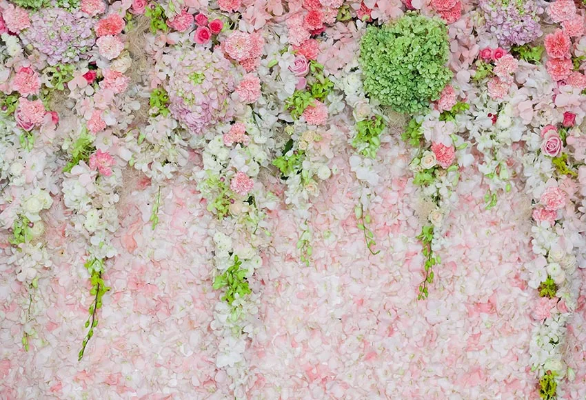 7x5ft Wedding Ceremony White Pink Floral Flowers Romantic Wall Custom Photo Studio Background Backdrop Vinyl 220cm x 150cm | Электроника