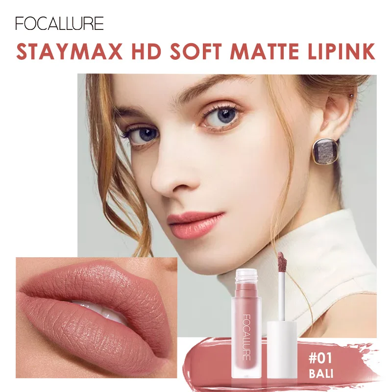 Матовая жидкая губная помада FOCALLURE Staymax Макияж для губ стойкий приятный на ощупь