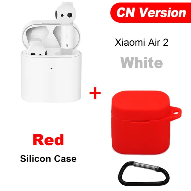 CN N Red Case Xiao mi Airdots Pro 2 Air 2 TWS bluetooth-гарнитура 2 mi True беспроводные наушники 2 Smart Голосовое управление LHDC Tap управление Dual mi C ENC - Цвет: CN N Red Case