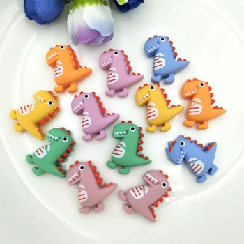

Resin Cute Cartoon Dinosaur Flat Back Stone Appliques Home Decor Crafts 12pcs DIY Wedding Scrapbook
