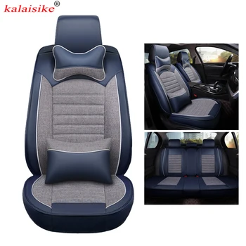 

kalaisike universal leather plus Flax car seat covers for Dodge Avenger Charger Dart RAM Automobiles styling auto accessories