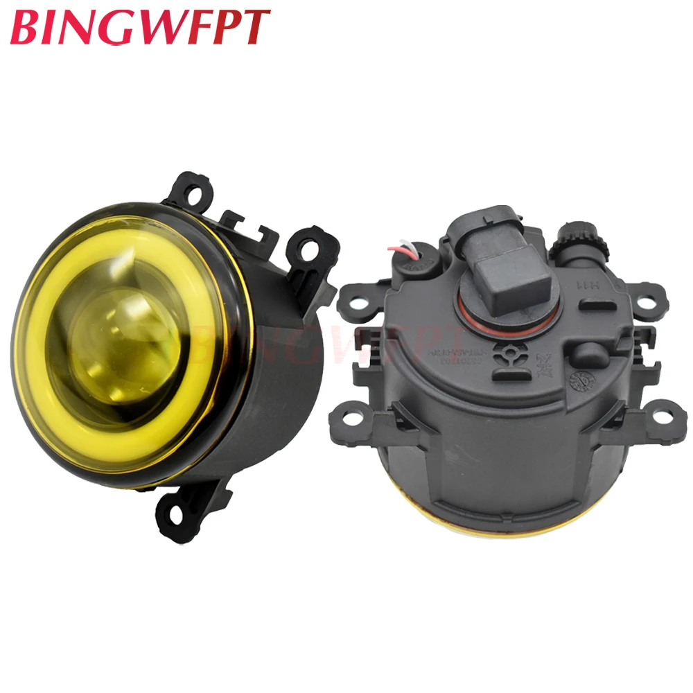 2x автомобильные аксессуары светодиодный противотуманный фонарь Angel Eye со стеклом len для DACIA sandero 2008-2012 для Renault Laguna 3/III Grandtour 07-12
