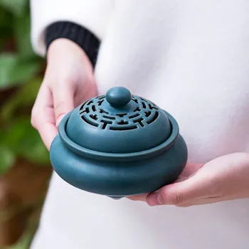 

Antique Small Insence Holder Aroma Lamp Creative Ceramic Incense Burner Vintage Backflow Incensario Buddhist Supplies EB50XX