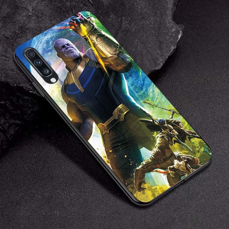 Для samsung A10 A20 A40 A60 A30 чехол танос Железный человек черный чехол для телефона из ТПУ с принтом сумки для samsung A50 A70 чехол крышка на A30S A50S A70S A750 - Цвет: TPUBLK653