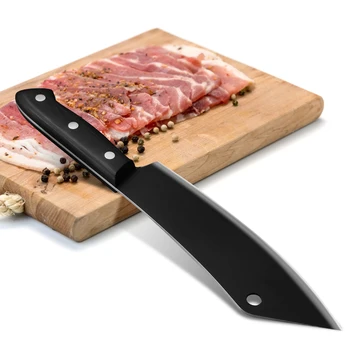 XYJ Full Tang 8 Inch Slicing Knife Meat Slicer Beef Mutton Fish Cutting Stainless Steel Black Blade Chef Knife With Gift Box 2