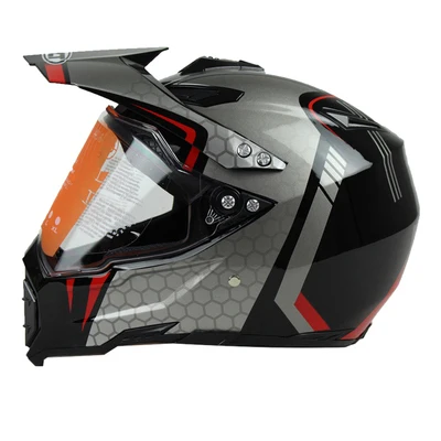 Мотоциклетный мужской шлем для велосипеда с полным лицом для езды на мотоцикле, ABS материал для приключений, мотокросса в горошек, сертификация - Цвет: 11