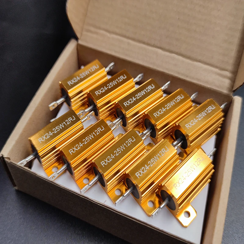 Ring Doorbell Charger 100W 0.01 Ohm Resistor 5% Aluminum Housing Resistor Wirewound Chassis Mounted Aluminum Case Load Resistors Gold Tone Ring Chimes For Ring Doorbell