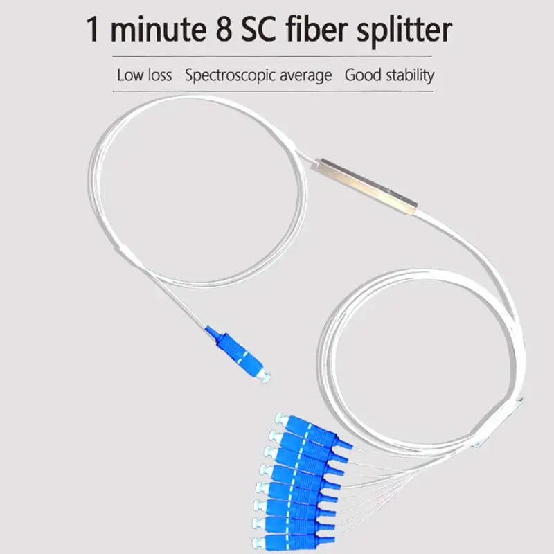 10 шт. Nieuwe SC PC Enkele Modus PLC волокно Splitter1x8 0 9 мм Kale Glasvezel Mini Stalen Buis Bundel коннектор