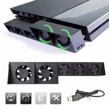 Контроллер температуры Turbo консоль USB Охлаждающий вентилятор для Playstation PS4 игровые консоли ABS черный цвет